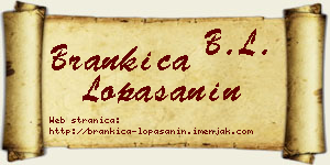 Brankica Lopašanin vizit kartica